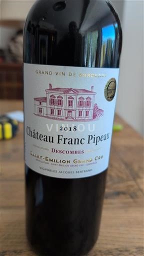 Bordeaux Saint-Émilion Grand Cru Château Franc Pipeau Descombes 2018