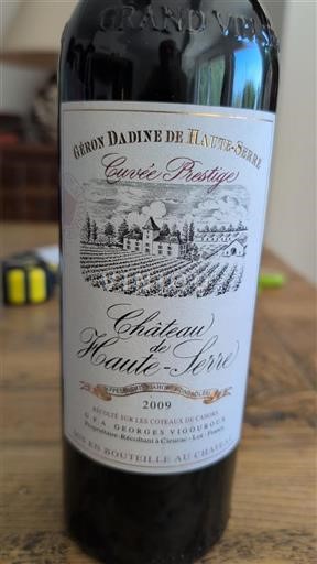 Sud-Ouest Cahors Château Haute-Serre Prestige 2009