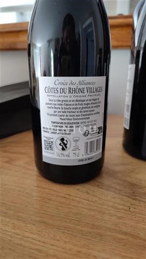 Valle del Rodano Côtes-du-rhône-villages Croix des Alliances 2024