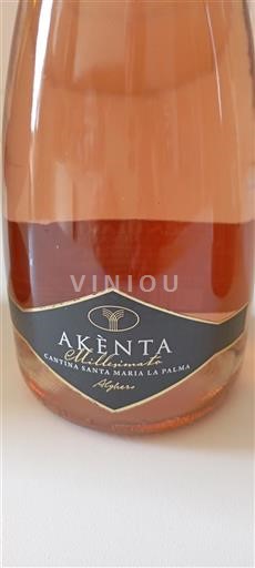 Vin Effervescent Rosé brut Akènta Cantina Santa Maria La Palma Non millésimé Italie Sardaigne Alghero