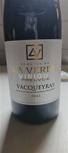 Vallée du Rhône Vacqueyras Domaine La Verde Prélude 2022