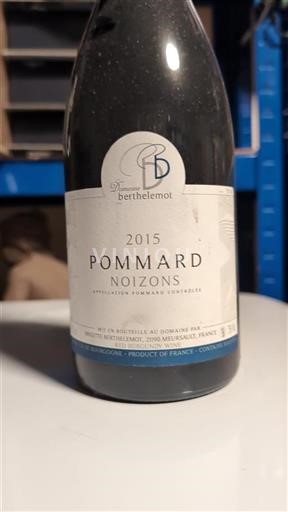 Borgogna Pommard Domaine Berthelemot Noizons 2015