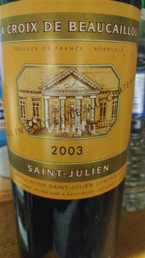 Bordeaux Saint-Julien Château Ducru-Beaucaillou La Croix de Beaucaillou 2003