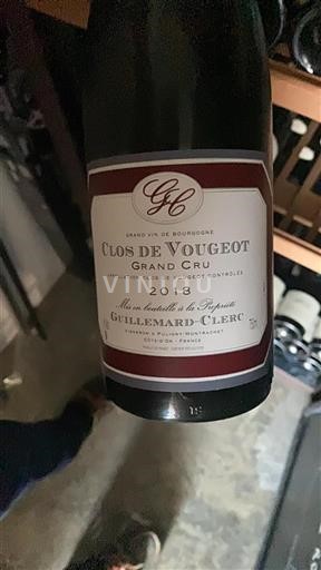 Burgundy Clos de Vougeot Grand Cru Guillemard-Clerc 2018
