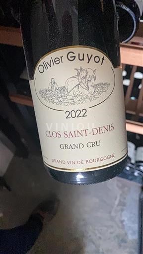 Burgundy Clos Saint-Denis Grand Cru Olivier Guyot Clos Saint-Denis 2022