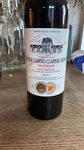 Bordéus Haut-Médoc Cru Bourgeois Grand Clapeau Olivier 2014