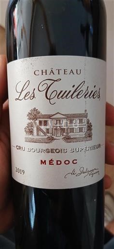 Bordeaux Médoc Cru Bourgeois Supérieur Château Les Tuileries 2019