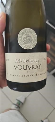 Vin Blanc sec Les Perrières Domaine Le Capitaine 2019 France Vallée de la Loire Vouvray AOC