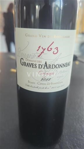 Bordeaux Blaye-Côtes-de-Bordeaux Graves Ardonneau Origines 2018