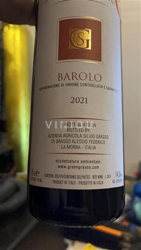 Vin Rouge sec Azienda Agricola Silvio Grasso 2021 Italie Piémont Barolo