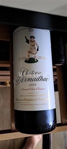 Bordéus Pauillac Grand Cru Château Armailhac 1989