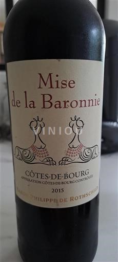 Bordeaux Côtes-de-bourg Baron Philippe de Rothschild Mise de la Baronnerie 2015