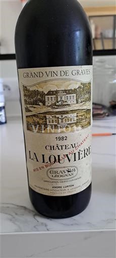 Bordeaux Graves Château La Louvière 1982
