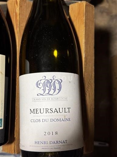 Borgonha Meursault Henri Darnat Clos du Domaine 2018