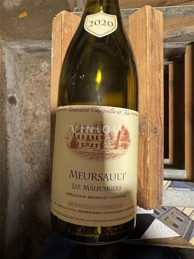 Borgonha Meursault Domaine Chapelle et Fils Les Malpoiriers 2020