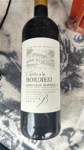 Bordeaux Bordeaux supérieur Château Le Bordieu 2010