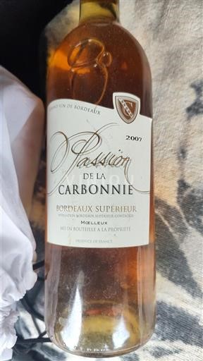 Bordeaux Bordeaux supérieur Carbonnie Passion de la Carbonnie 2007