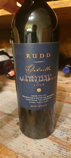 California AVAs Napa Valley Rudd Samantha's Cabernet Sauvignon 2008