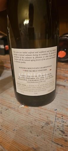 California AVAs Unspecified Kistler Vineyards McCrea Vineyard 2008