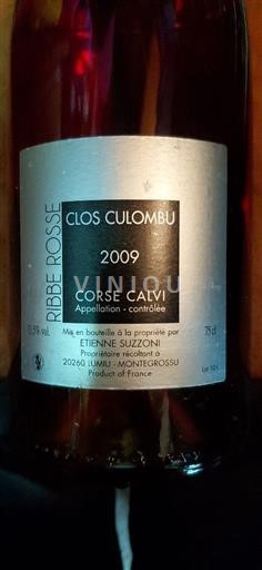 Corsica Not Specified Clos Culombu Ribbe Rosse 2009
