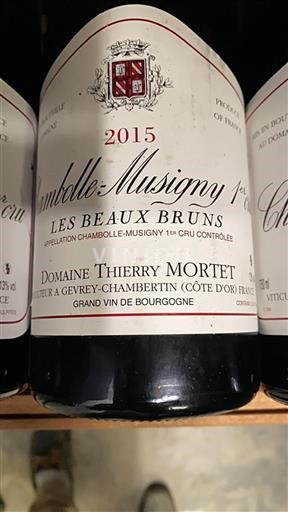Bourgondië Chambolle-Musigny Premier Cru Domaine Thierry Mortet Les Beaux Bruns 2015