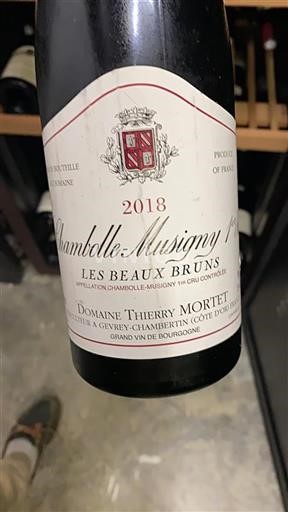 Borgogna Chambolle-Musigny Premier Cru Domaine Thierry Mortet Les Beaux Bruns 2018