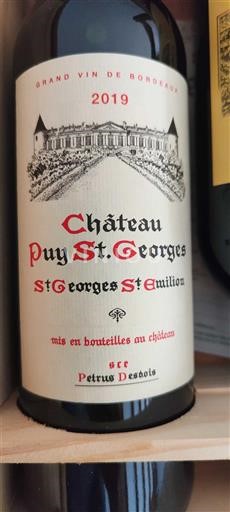 Bordeaux Saint-Georges-Saint-Émilion Château Puy St. Georges 2019