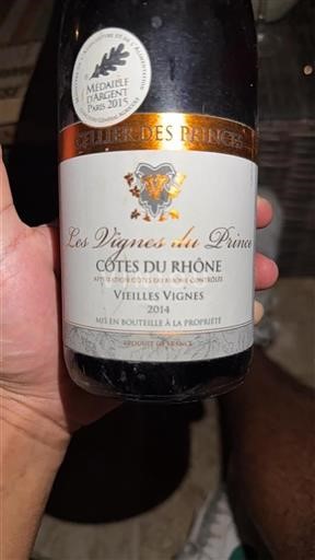 Valle del Ródano Côtes del Ródano Cellier des Princes Les Vignes du Prince 2014