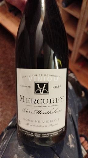 Bourgogne Mercurey Domaine Venot Les Monthelons 2021