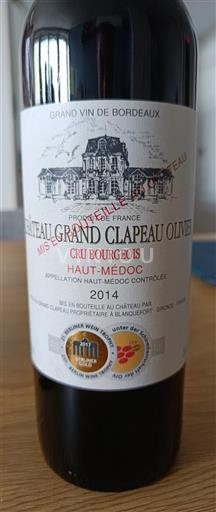 Bordéus Haut-Médoc Cru Bourgeois Château Grand Clapeau Olivier 2014