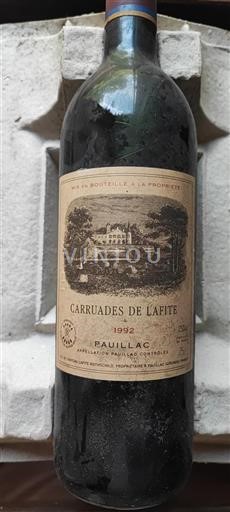 Bordeaux Pauillac Château Lafite Rothschild Carruades de Lafite 1992