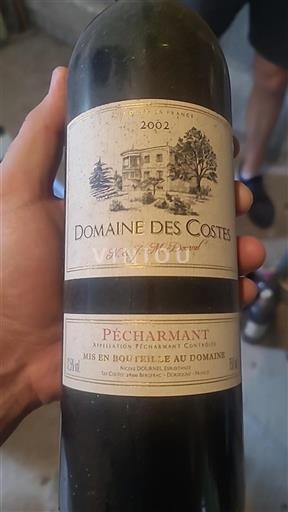 Sydvestfrankrig Pécharmant Domaine Des Costes 2002