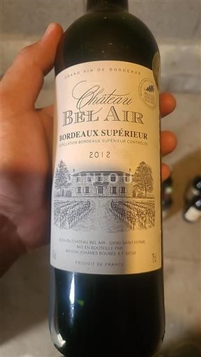 Bordeaux Bordeaux Supérieur Château Bel Air 2012