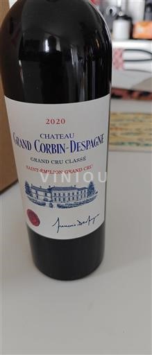 Bordeaux Saint-Émilion Grand Cru Grand Cru Château Grand Corbin-Despagne 2020