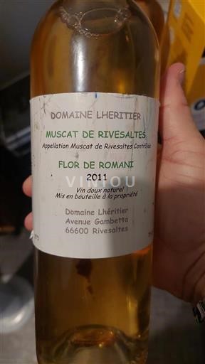 Roussillon Muscat de Rivesaltes Domaine Lhéritier Flor de Romani 2011