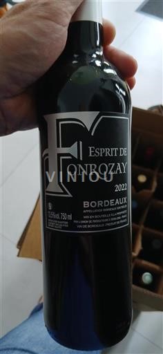 Bordeaux Fonrozay Esprit de Fonrozay 2022