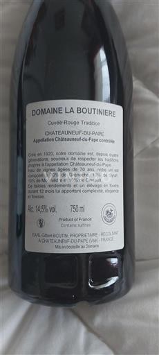 Rhône Valley Châteauneuf-du-Pape Domaine La Boutinière Rouge Tradition 2022