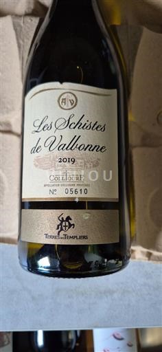 Roussillon Collioure Terres des Templiers Les Schistes de Vallonne 2019