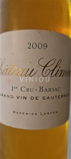 Bordeaux Barsac Premier Cru Château Climens 2009