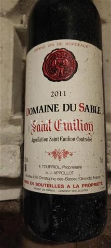 Bordeaux Saint-Émilion Domaine Sable 2011