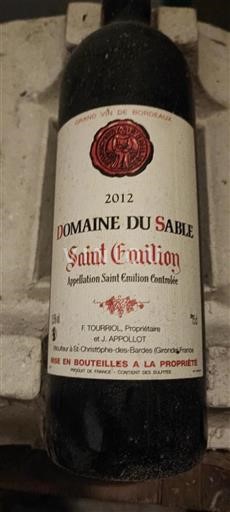 Bordeaux Saint-Émilion Domaine Sable 2012