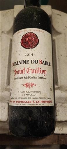 Bordeaux Saint-Émilion Domaine Sable 2014