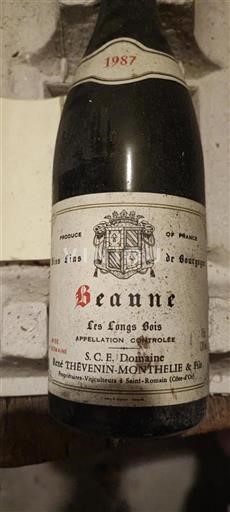 Burgundy Beaune Domaine René Thevenin-Monthelie & Fils Les Longs Bois 1987