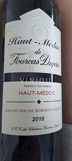 Bordeaux Haut-Médoc Fourcas Dupré 2018