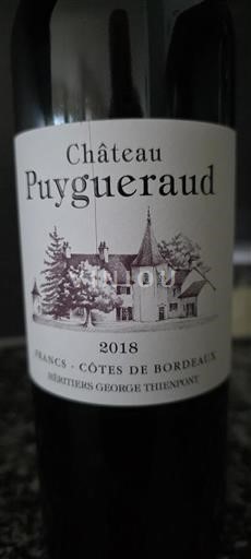 Bordeaux Francs-Côtes-de-Bordeaux Château Puygueraud 2018