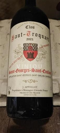 Bordeaux Saint-Georges-Saint-Émilion Clos Haut-Troquart 2021