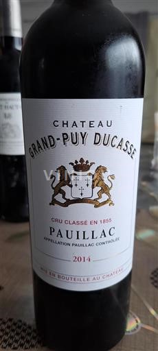 Bordeaux Pauillac Cinquième Cru Château Grand-Puy Ducasse 2014