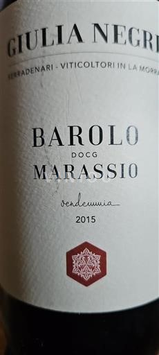 Piemont Barolo Giulia Negri Marassio 2015