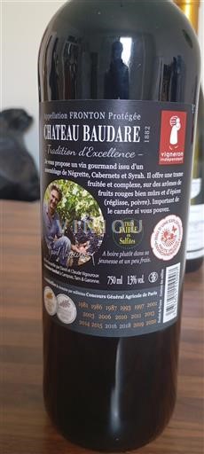 Sud-Ovest Fronton Château Baudare Tradition d'Excellence Senza annata
