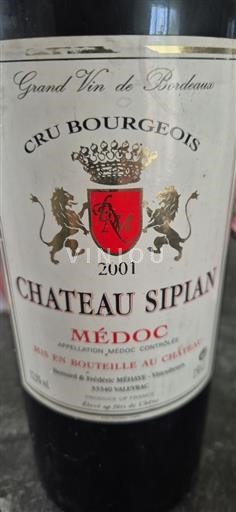 Bordeaux Médoc Cru Bourgeois Château Sipian 2001